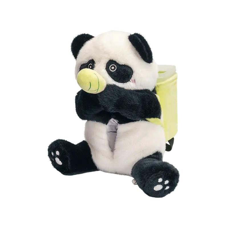 Suloinen istuva pehmopanda korilla
